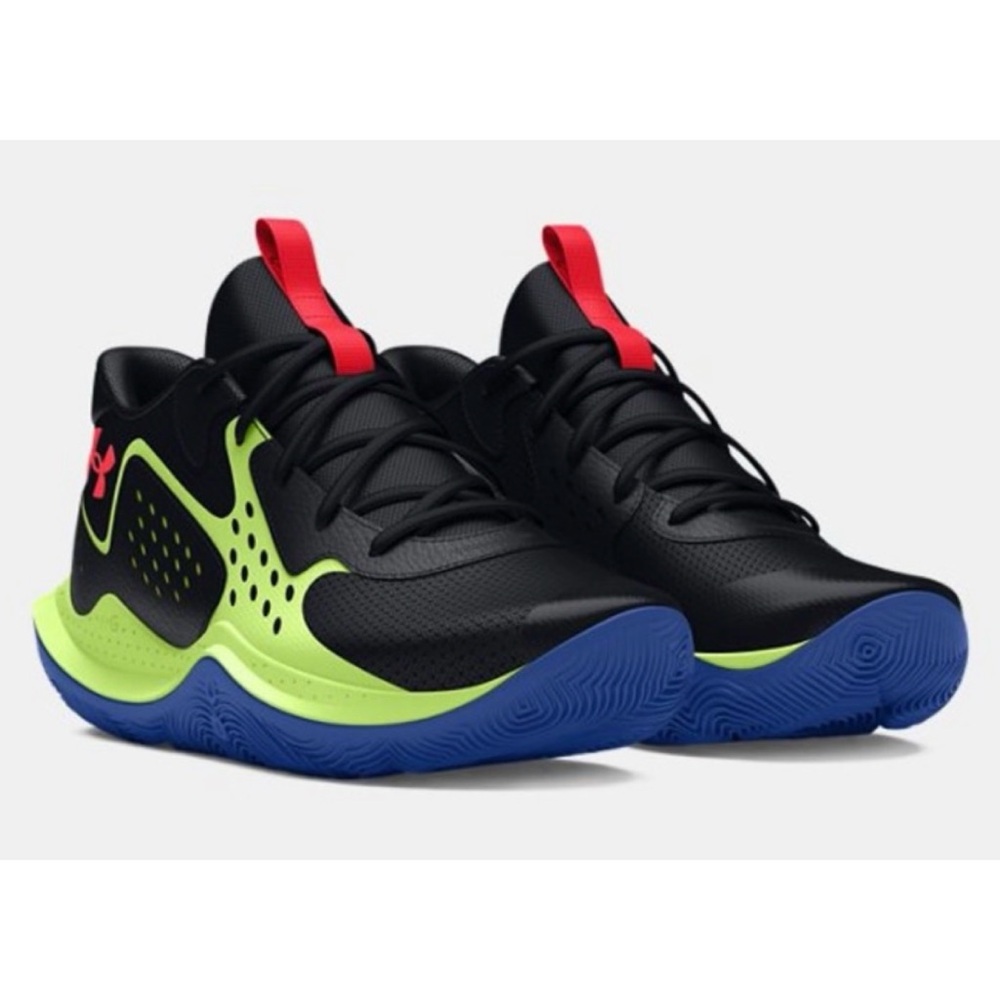 UNDER ARMOUR • Kids Black/Green Jet '23 Basketball Sneakers, 3.5Y - Picture 16 of 16